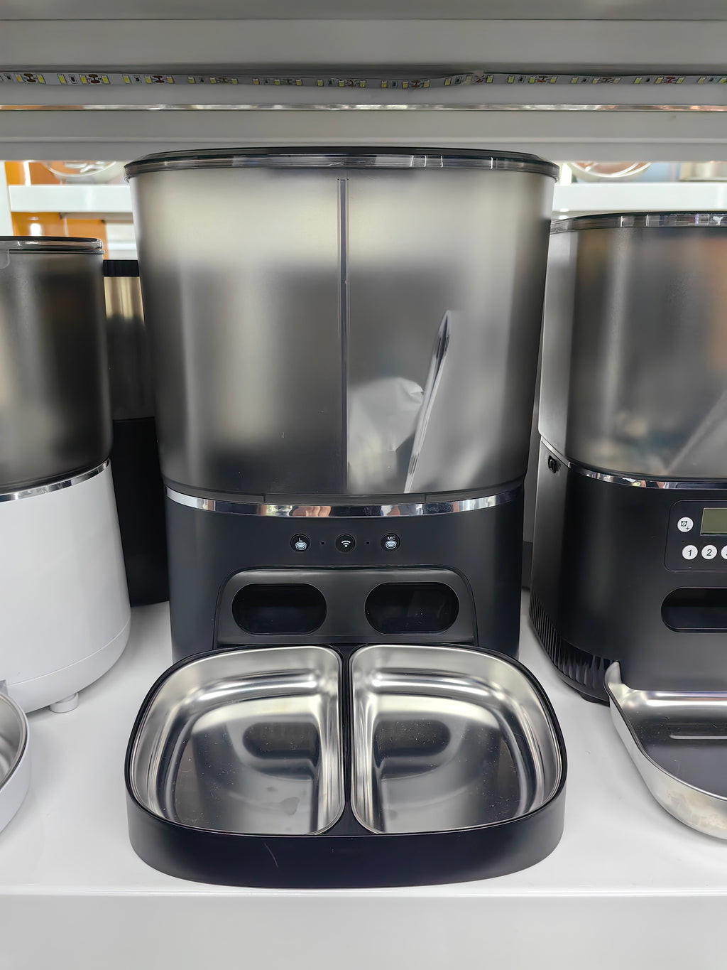 Intelligenter Futterautomat für Haustiere | Doppelnapf mit Zwei-Wege-Audio | 4L