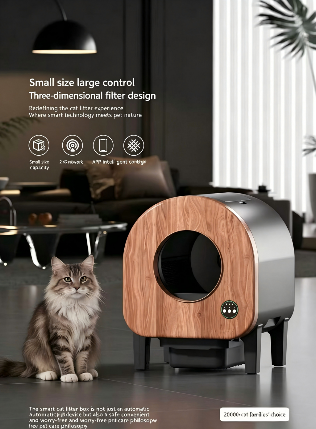 Smart Self-Cleaning Cat Litter Box | Compact Arch Design with 3D Ventilation Filter