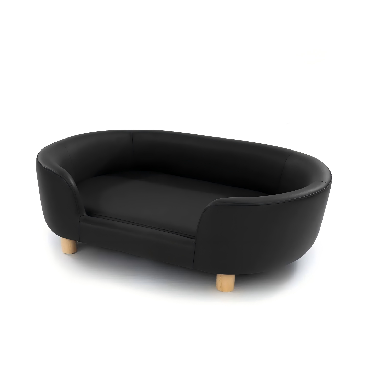 Luxuriöses Hundesofa | Hundesofa aus PU-Leder mit Holzbeinen