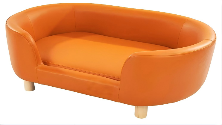 Luxuriöses Hundesofa | Hundesofa aus PU-Leder mit Holzbeinen