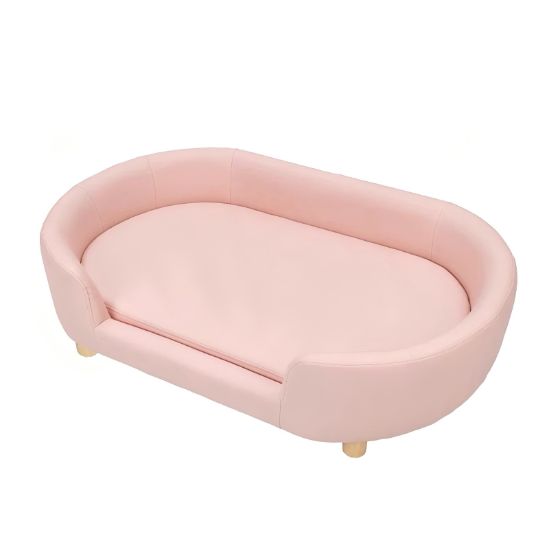 Luxuriöses Hundesofa | Hundesofa aus PU-Leder mit Holzbeinen