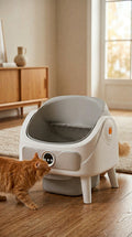 Selbstreinigende Katzentoilette | Offenes Design mit Radarsensor