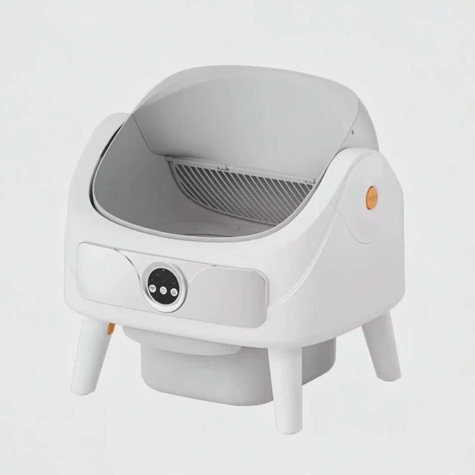 Selbstreinigende Katzentoilette | Offenes Design mit Radarsensor
