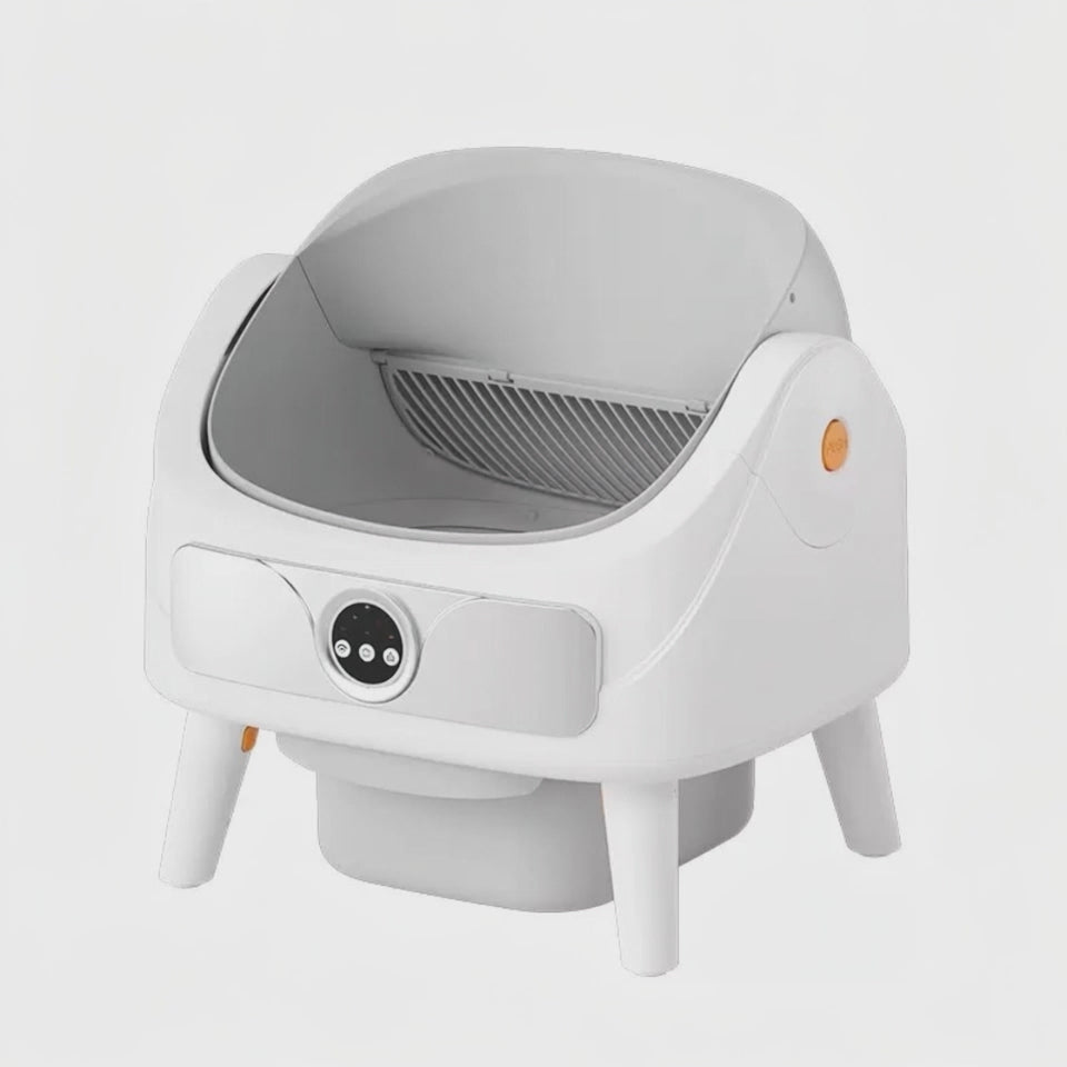 Selbstreinigende Katzentoilette | Offenes Design mit Radarsensor