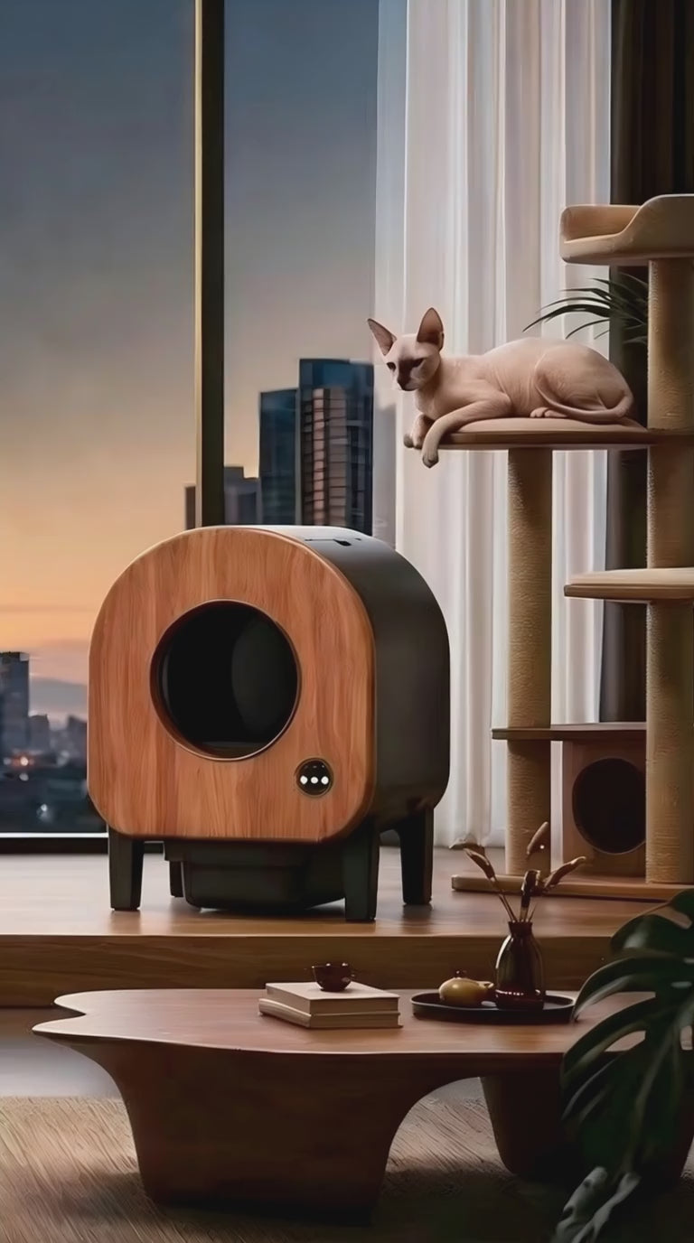 Selbstreinigende Katzentoilette | Kompaktes Bogen-Design mit 3D-Belüftungsfilter